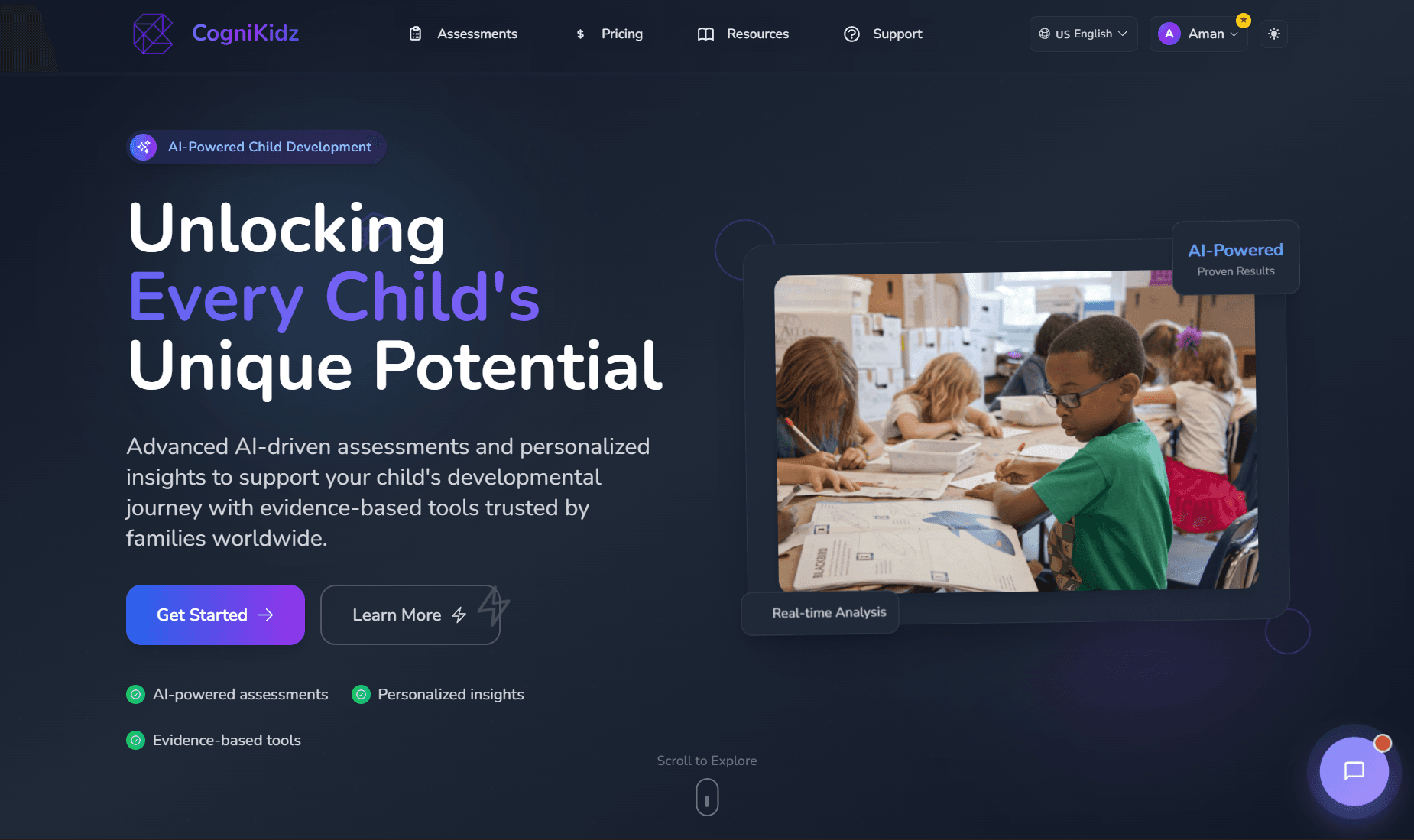 CogniKidz product screen